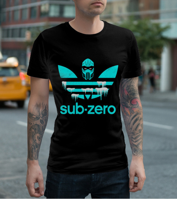 Mortal Kombat Sub-Zero Logo Frozen Mask Iconic Crossover T-Shirt