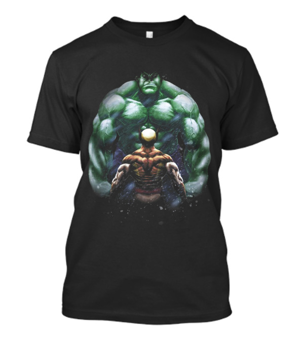 Hulk And Wolverine Epic Showdown Marvel Superheroes Confrontation T-Shirt
