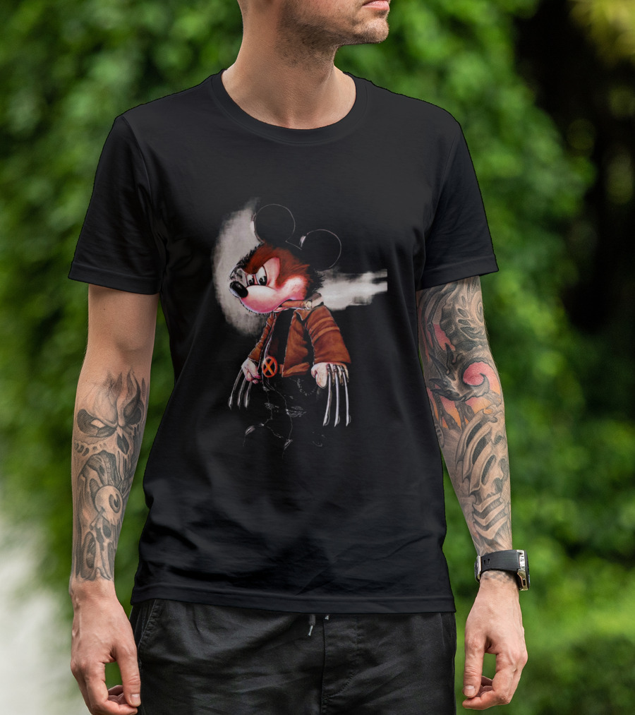 Mickey Mouse Wolverine X-Men Mashup T-Shirt