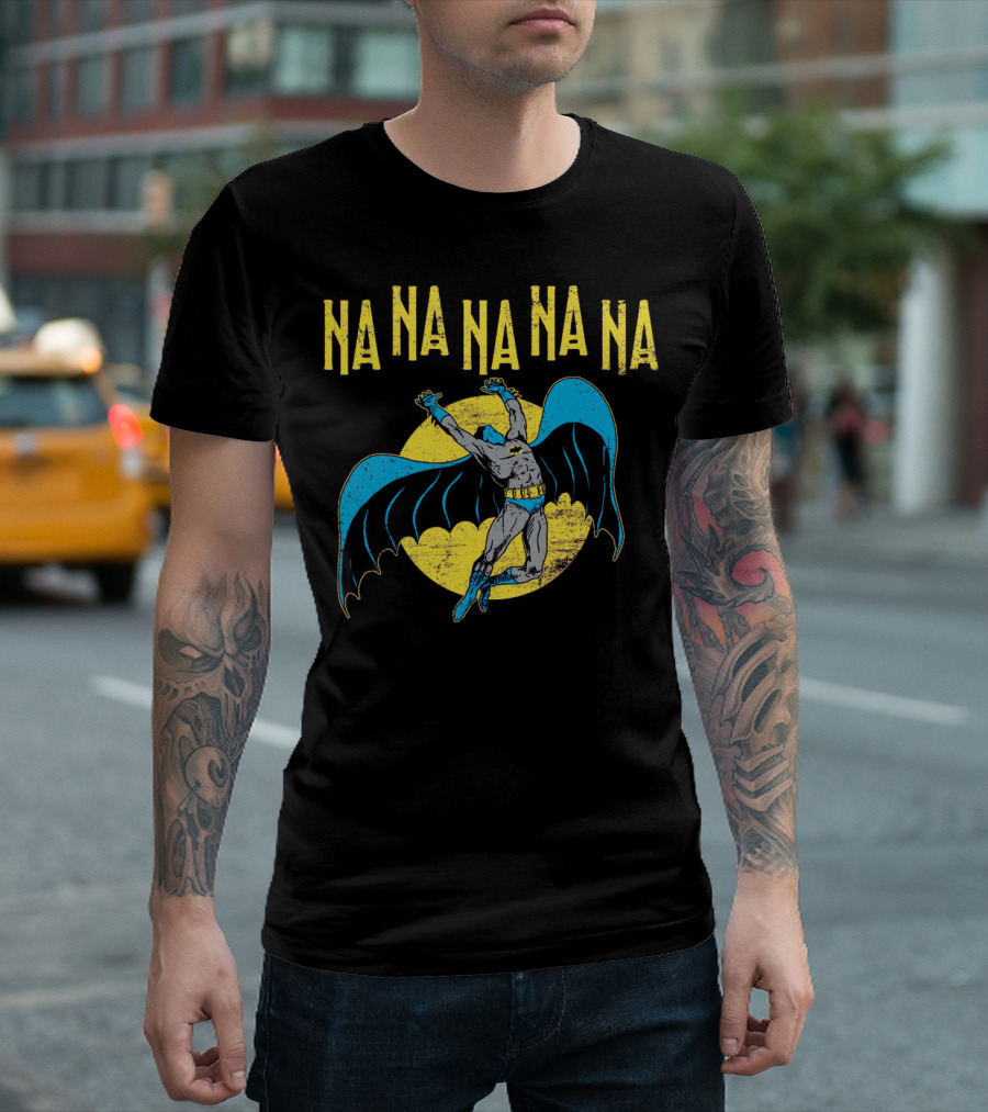 Na Na Na Na Na Na Batman Retro Style 1960s Comic Book Hero Vintage Bat T-Shirt