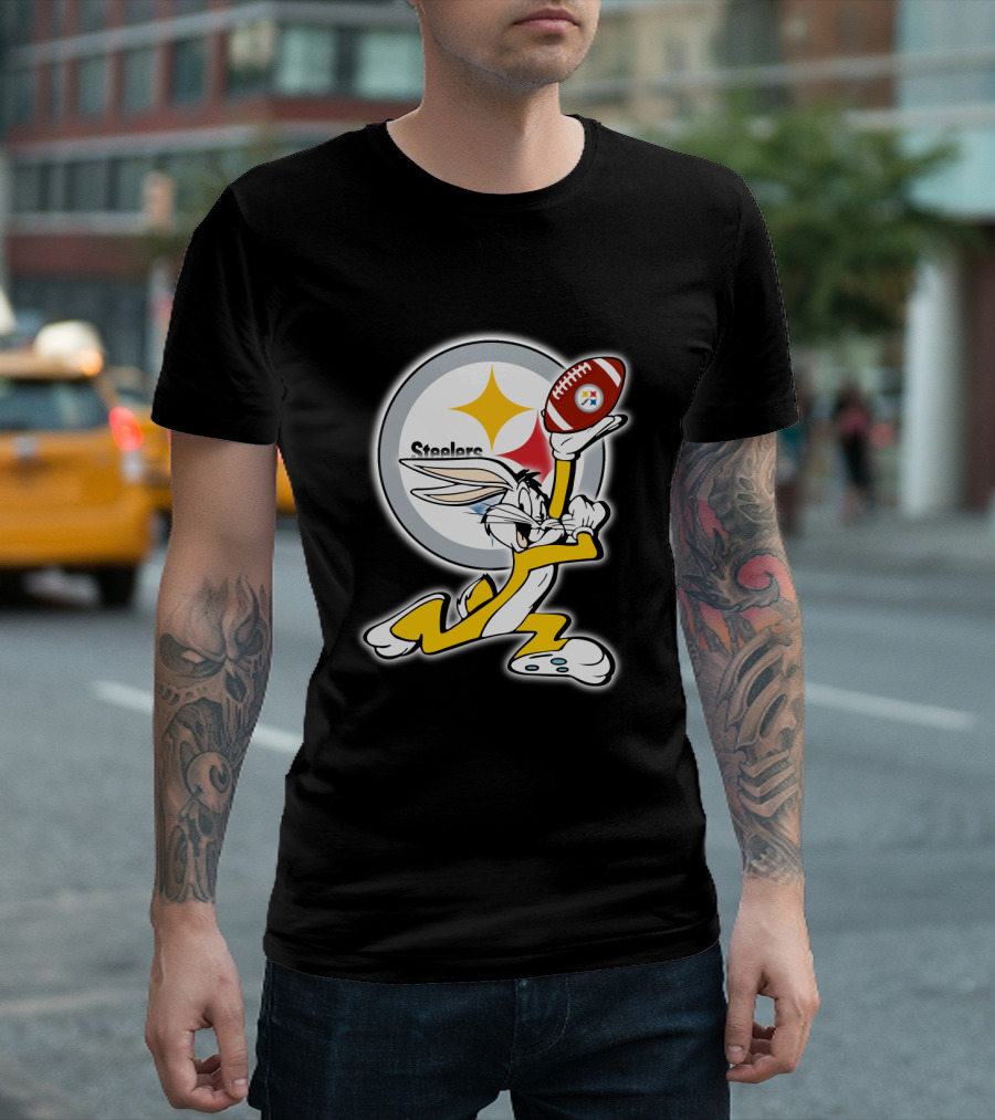 Pittsburgh Steelers Bugs Bunny Football T-Shirt