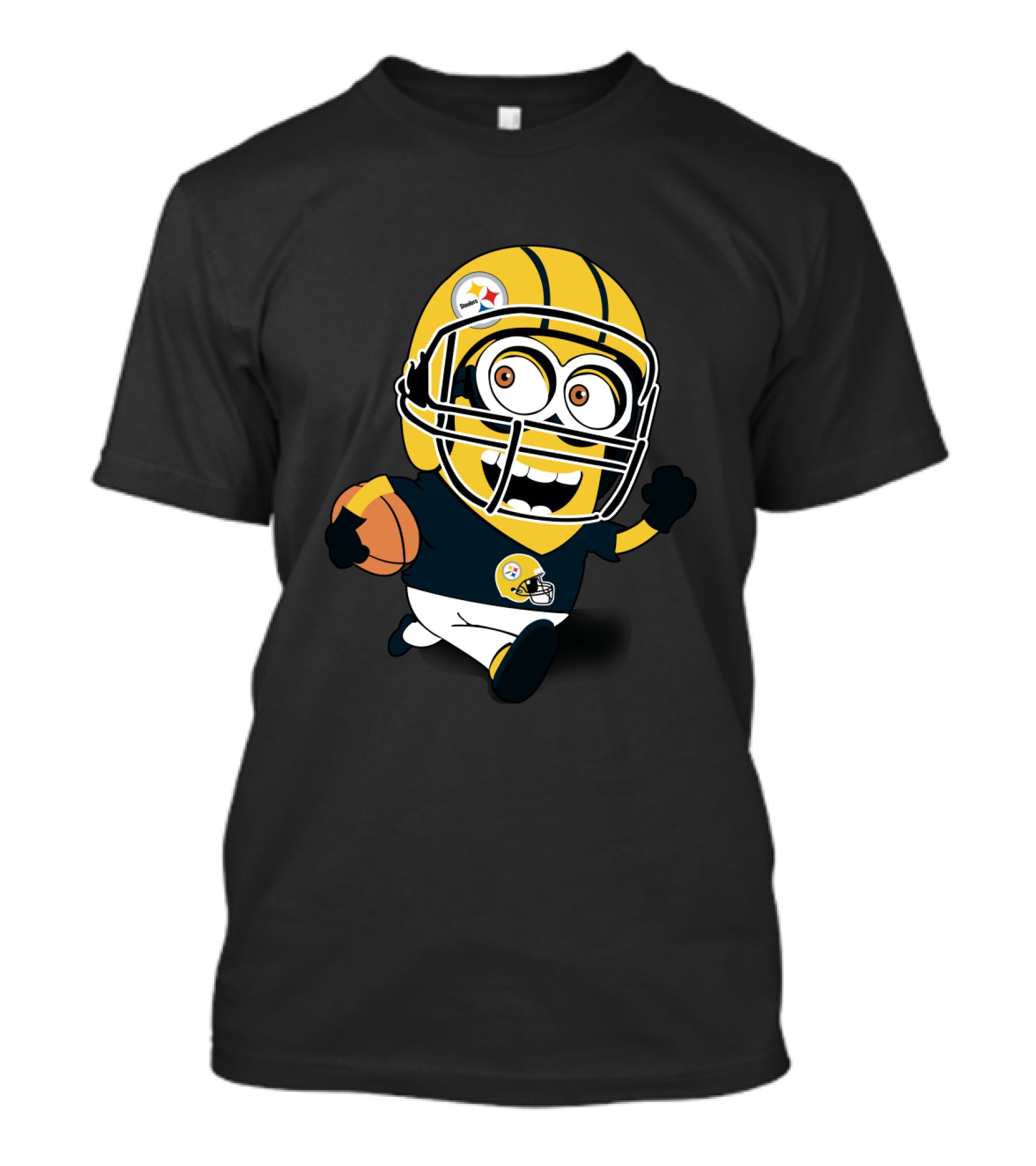 Pittsburgh Steelers Football Minion In Black And Gold Helmet T-Shirt