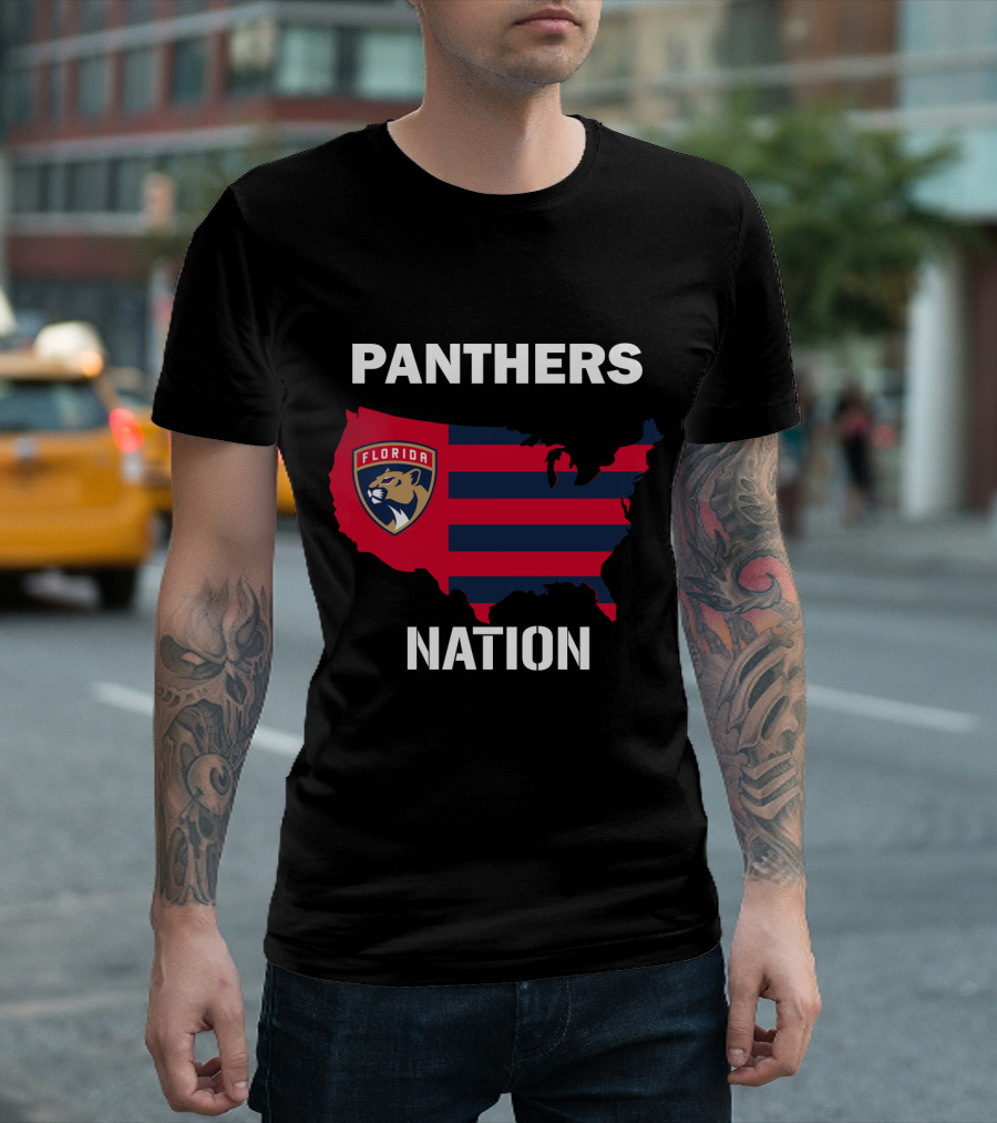 Florida Panthers Nation Map T-Shirt