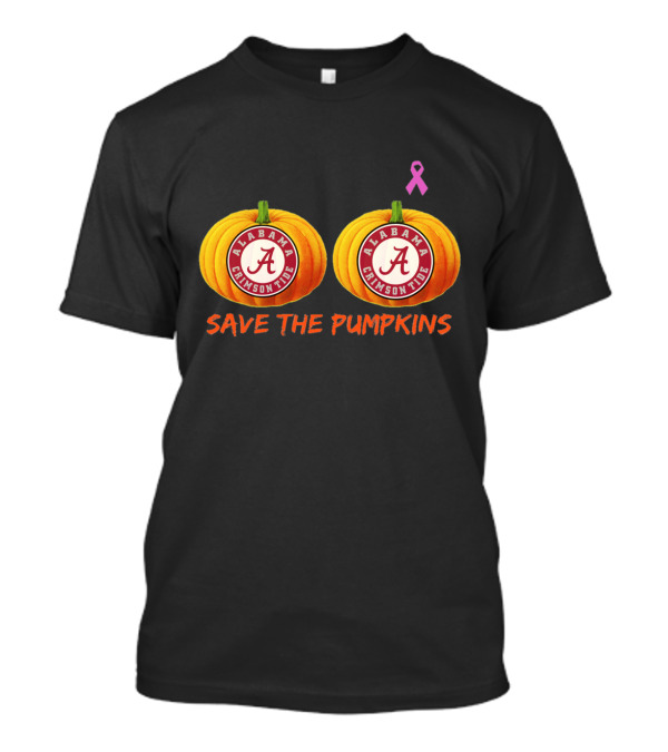 Alabama Crimson Tide Save The Pumpkins Pink Ribbon T-Shirt