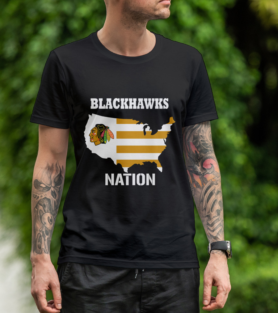 Blackhawks Nation Usa T-Shirt
