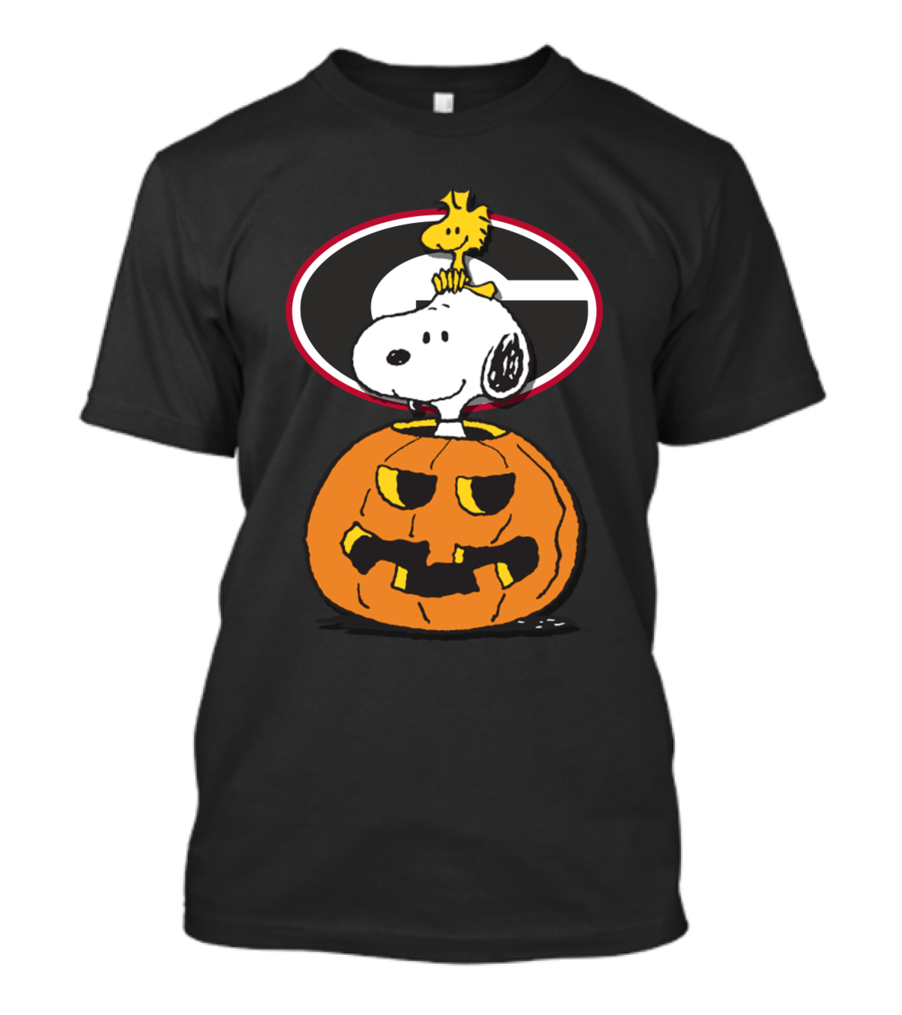 Georgia Bulldogs Football Halloween Snoopy And Woodstock T-Shirt