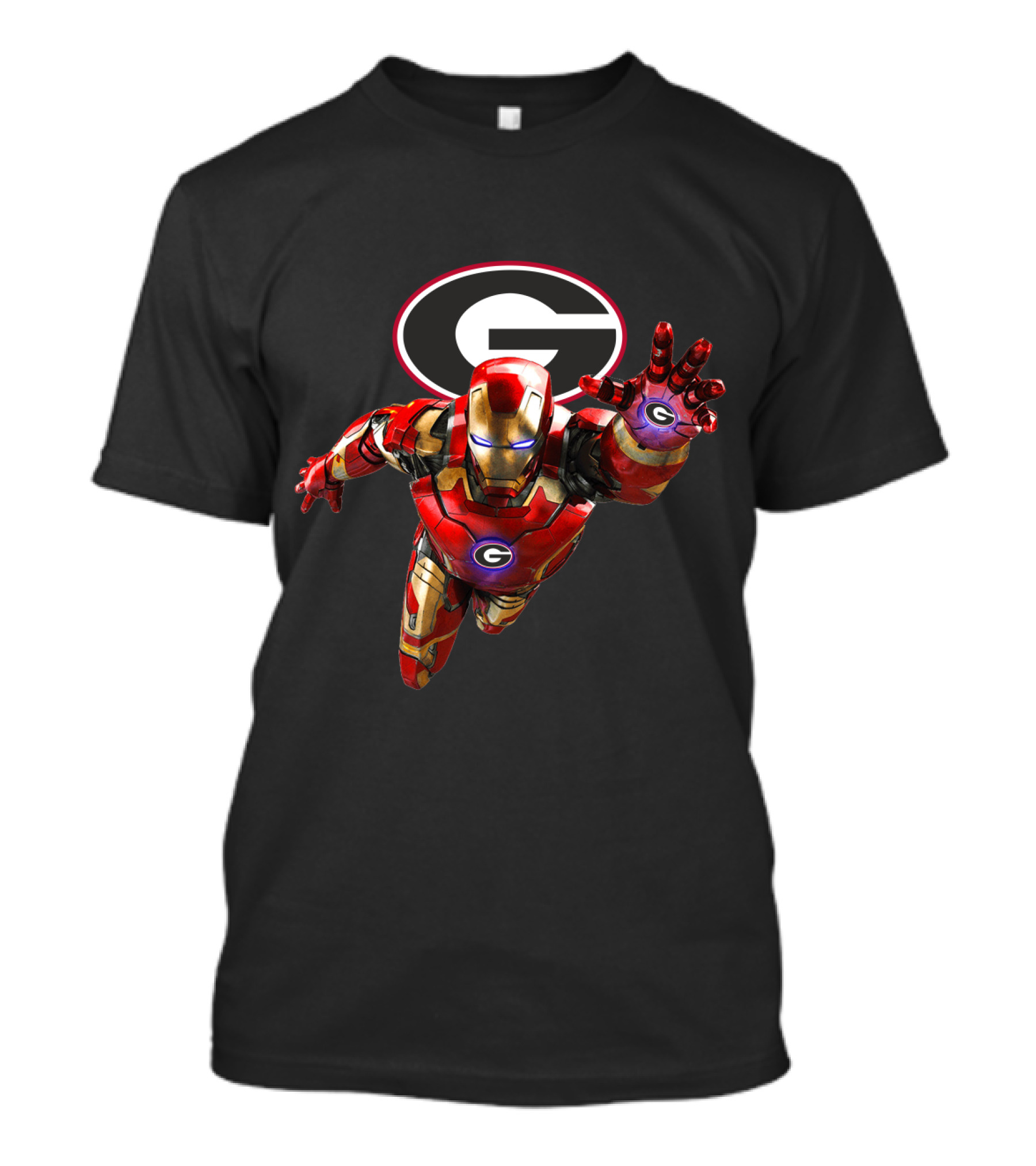 Georgia Bulldogs Iron Man Avengers Crossover T-Shirt