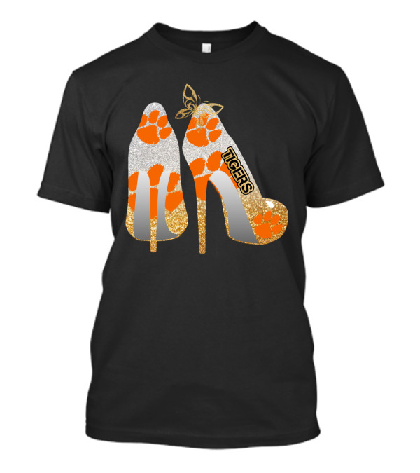 Clemson Tigers High Heel Paw Print Fashion T-Shirt