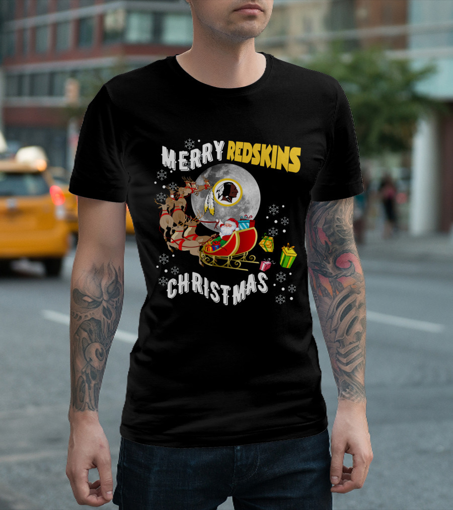 Merry Redskins Christmas T-Shirt