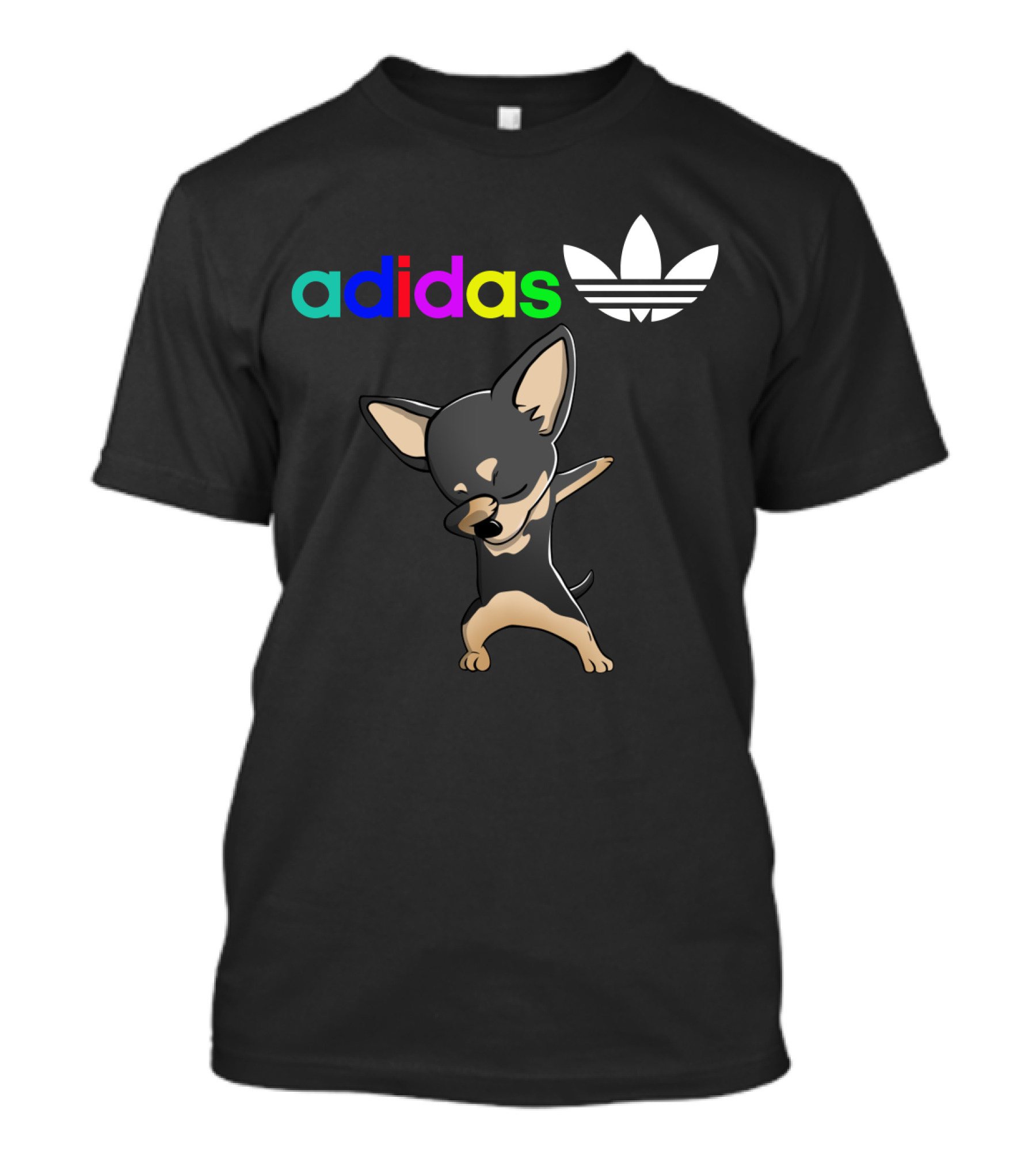Chihuahua Black Cute Dabbing T-Shirt