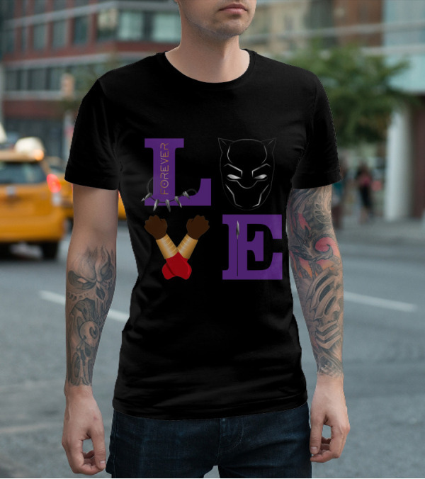 Love Forever Black Panther Wakanda Tribute T-Shirt