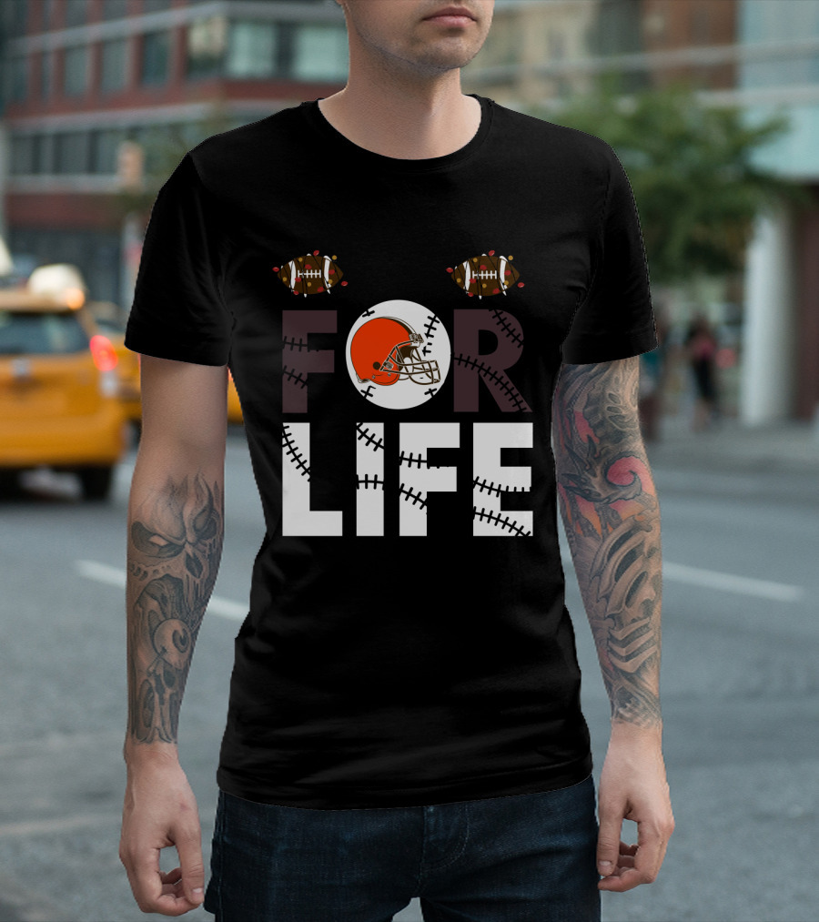 Cleveland Browns Helmet For Life Football Fan T-Shirt
