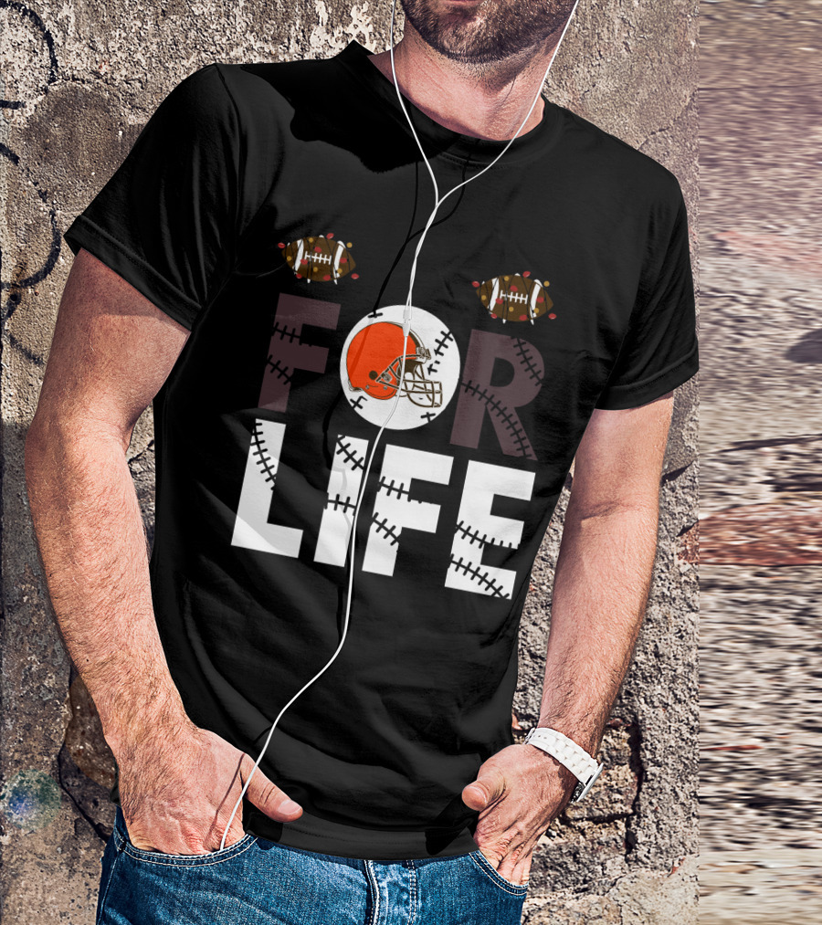 Cleveland Browns Helmet For Life Football Fan T-Shirt