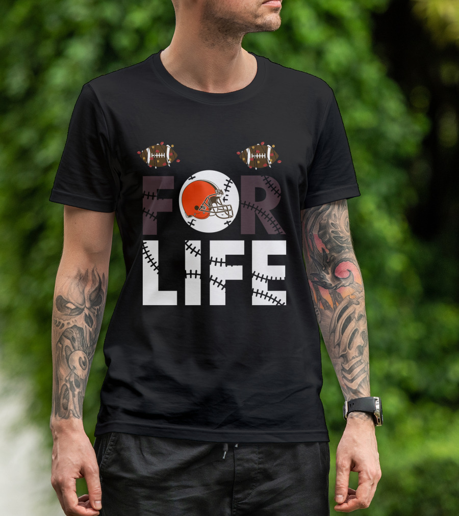 Cleveland Browns Helmet For Life Football Fan T-Shirt