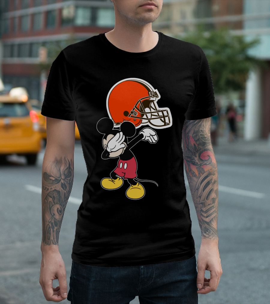 Cleveland Browns Iconic Character Dab With Helmet T-Shirt