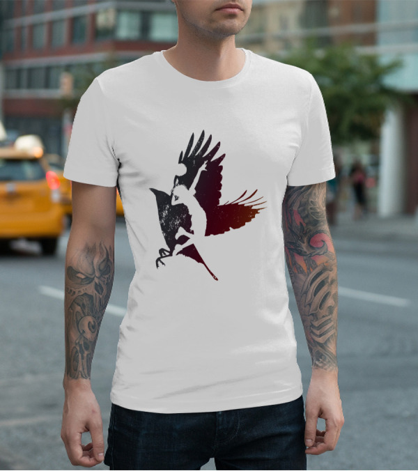Volleyball Player Silhouette With Bird Wings T-Shirt
