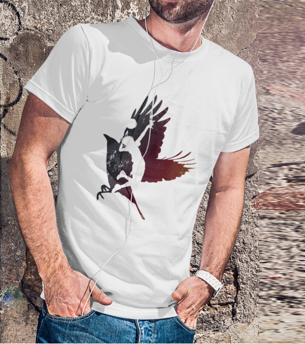 Volleyball Player Silhouette With Bird Wings T-Shirt