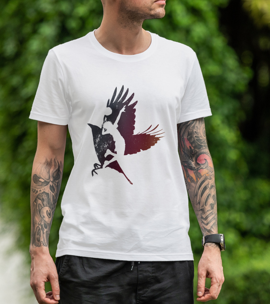 Volleyball Player Silhouette With Bird Wings T-Shirt
