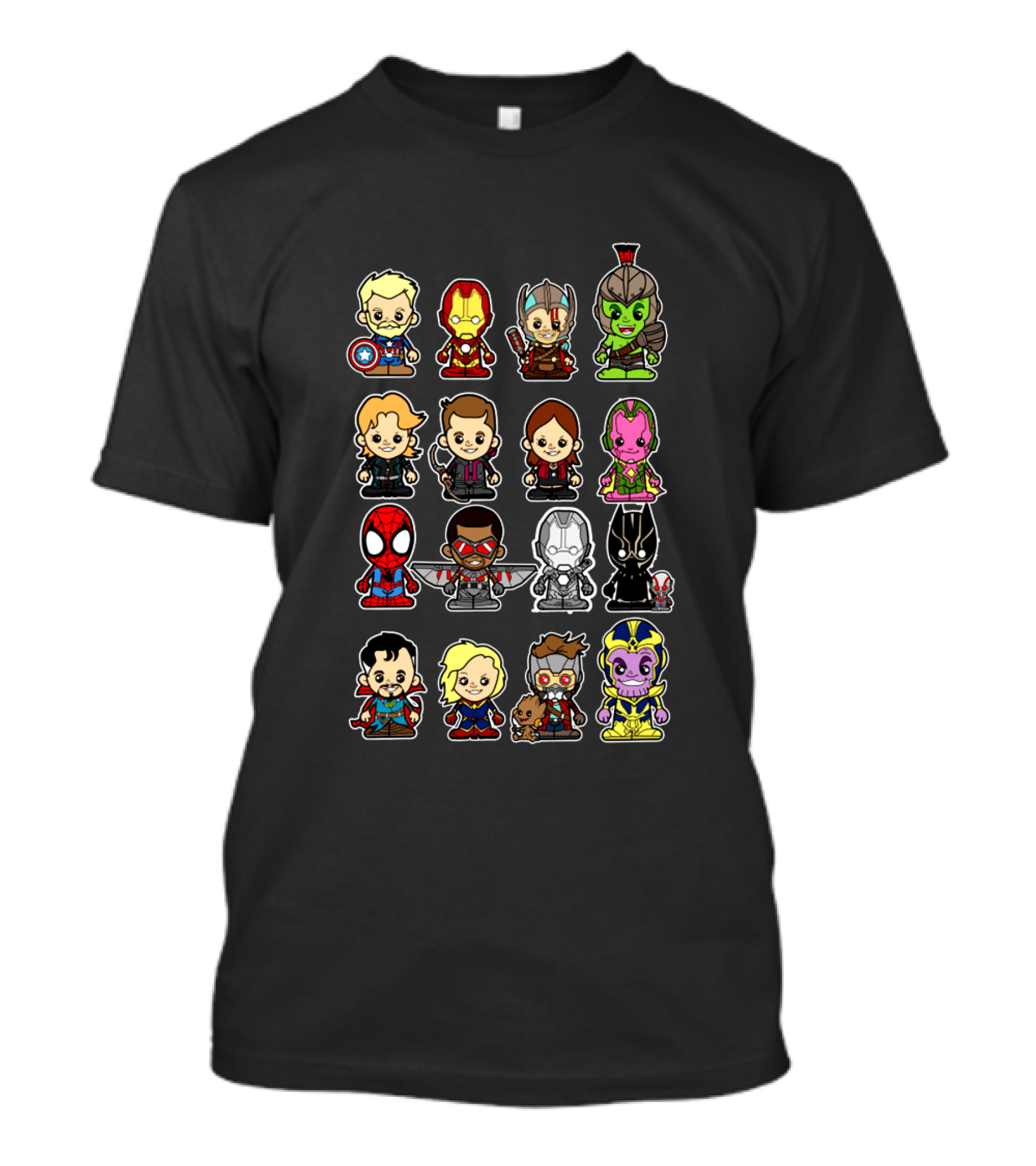 Marvel Cute Avengers Characters Compilation T-Shirt