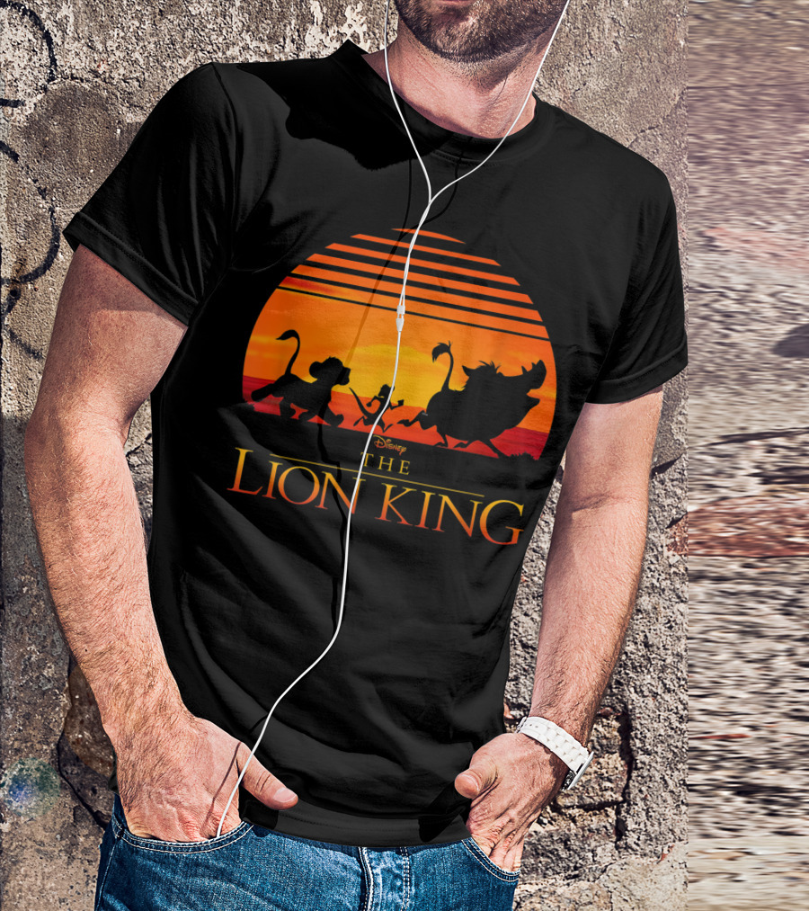 Disney The Lion King Silhouette Sunset Scene T-Shirt