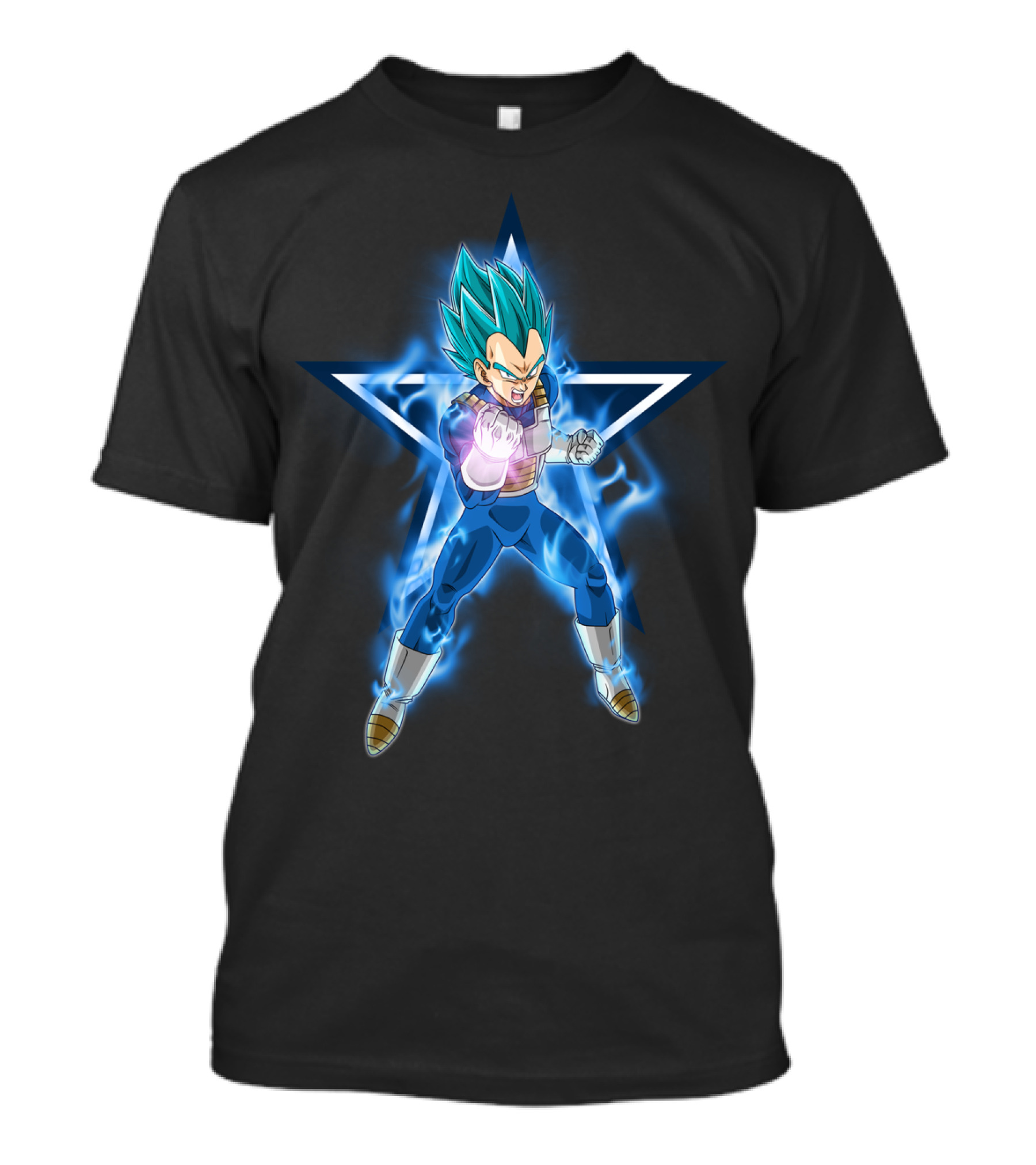 Dallas Cowboys Vegeta Super Saiyan Blue Star Fusion T-Shirt