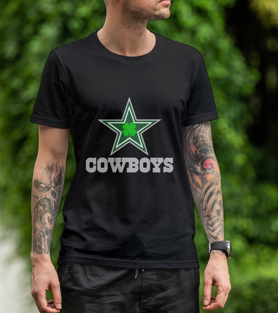 Cowboys Green Star Clover T-Shirt