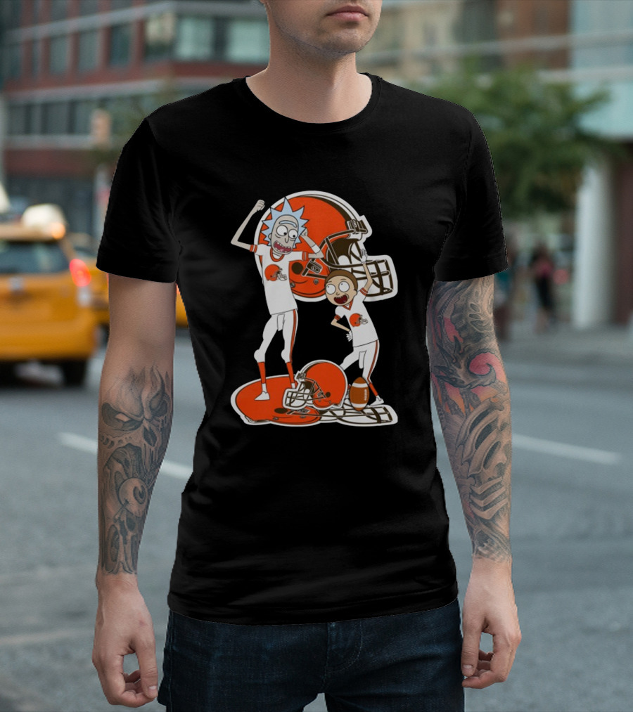 Cleveland Browns Football Rick And Morty Celebration T-Shirt