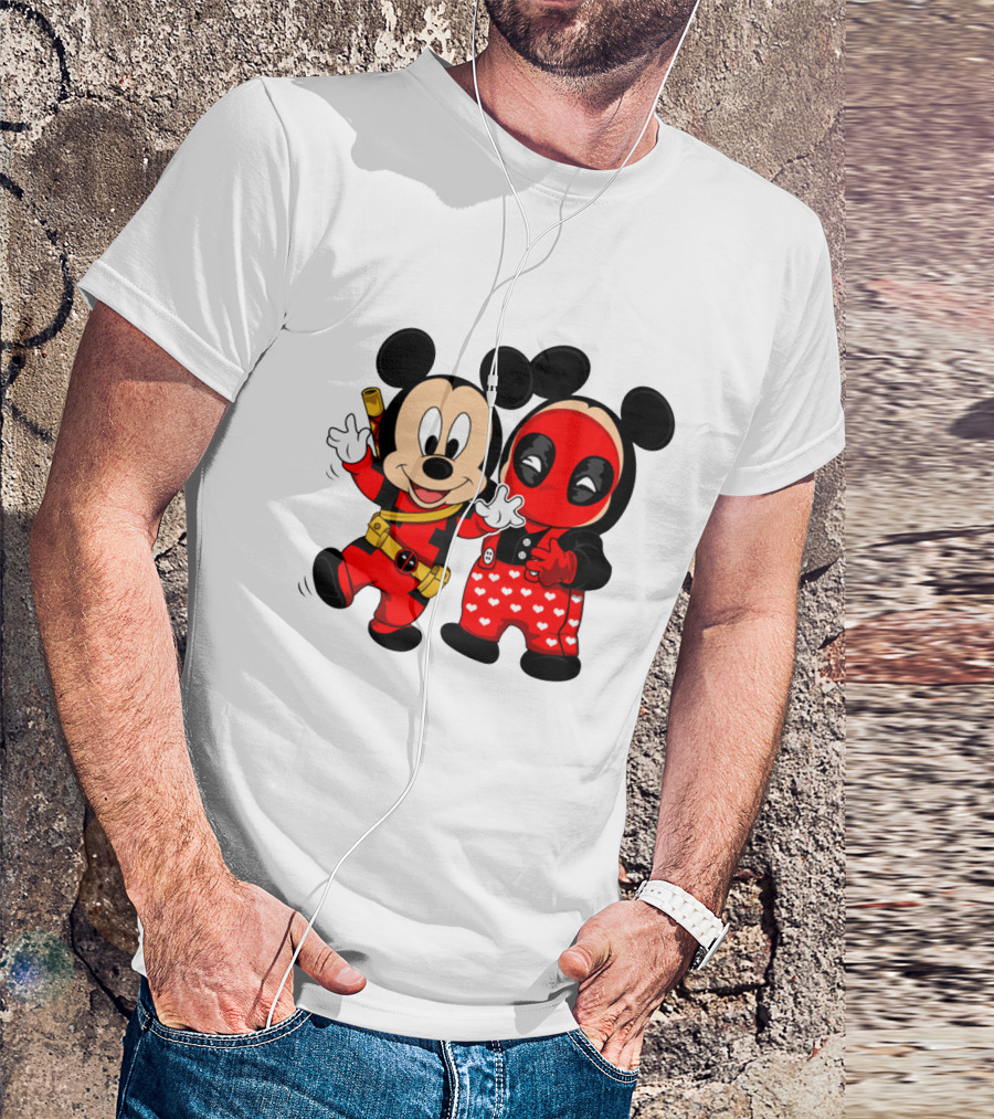 Disney Mickey Mouse And Deadpool Mashup T-Shirt
