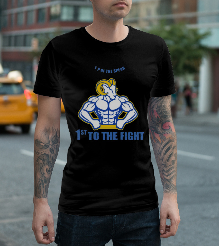 T P Of The Spear 1st To The Fight Muscular Ram T-Shirt