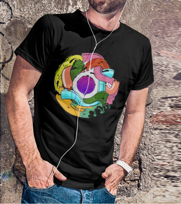 Long Ones Colorful Abstract Circular T-Shirt
