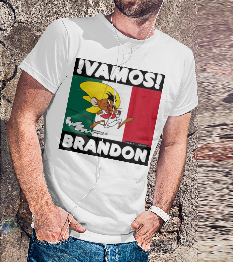 Vamos Brandon Mouse Mexican Flag T-Shirt