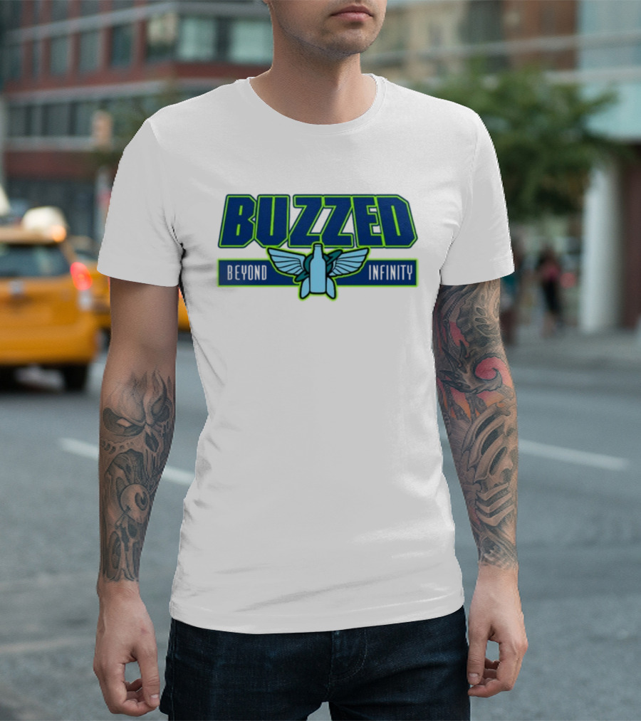 Buzzed Beyond Infinity Bottle with Wings T-Shirt