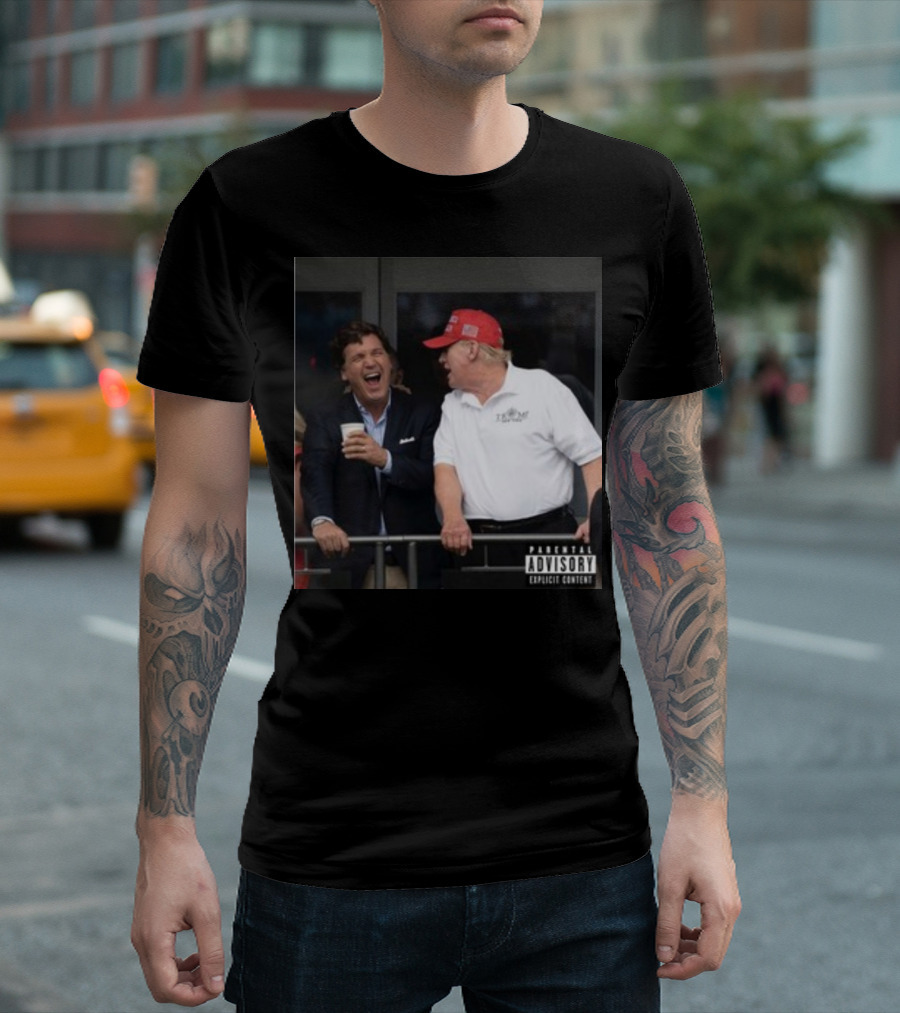 Parental Explicit Content Alx Tucker Carlson Trump Red Hat T-Shirt