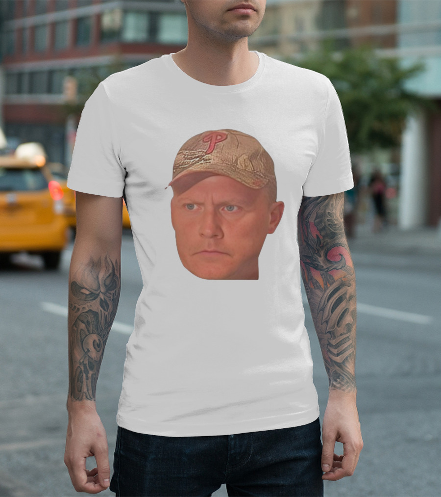 Jordie Jordan Wearing Phillies Cap Jeff Ridgway Psycho Dad Face T-Shirt