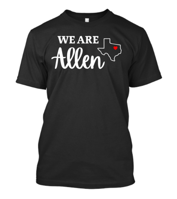 WE ARE ALLEN Texas Heart Map T-Shirt
