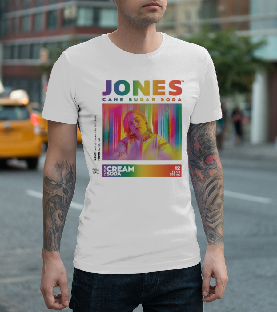 Jones Pride Cane Sugar Soda Cream Soda Flavor Ft Left At London 12 FL OZ 355 ML T-Shirt
