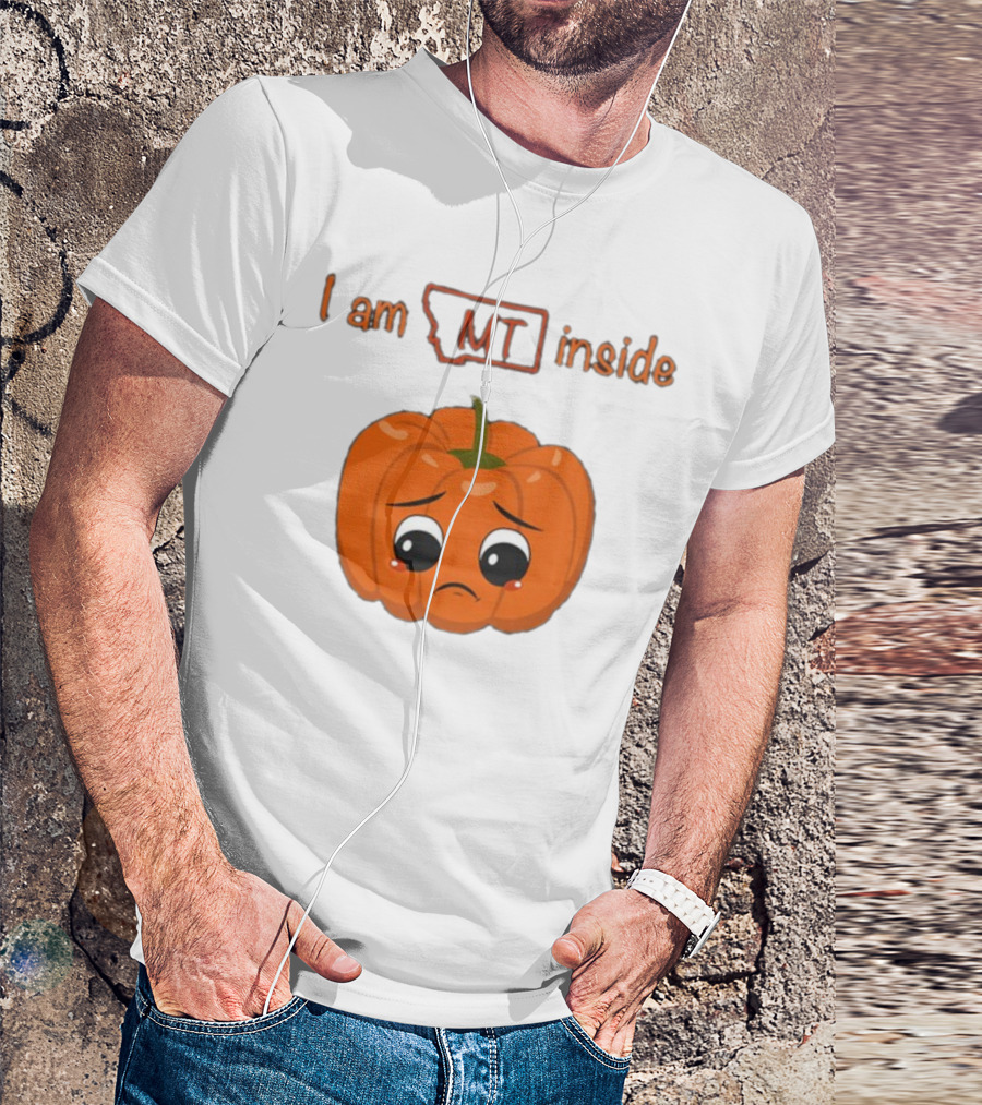 Luccainternational I Am MT Inside Sad Pumpkin Montana T-Shirt