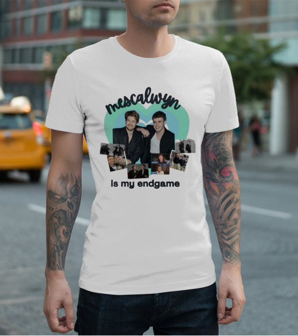 Mescalwyn Is My Endgame Heart Collage With Friends And Candid Moments T-Shirt
