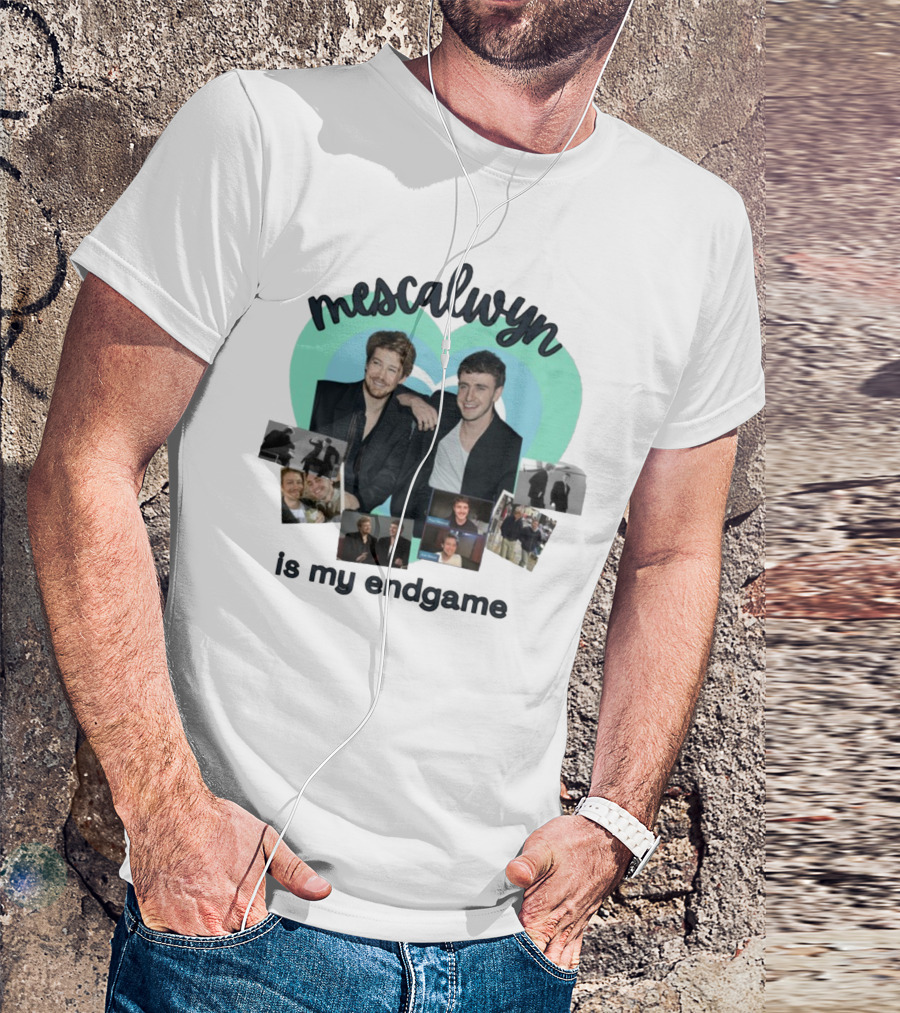 Mescalwyn Is My Endgame Heart Collage With Friends And Candid Moments T-Shirt