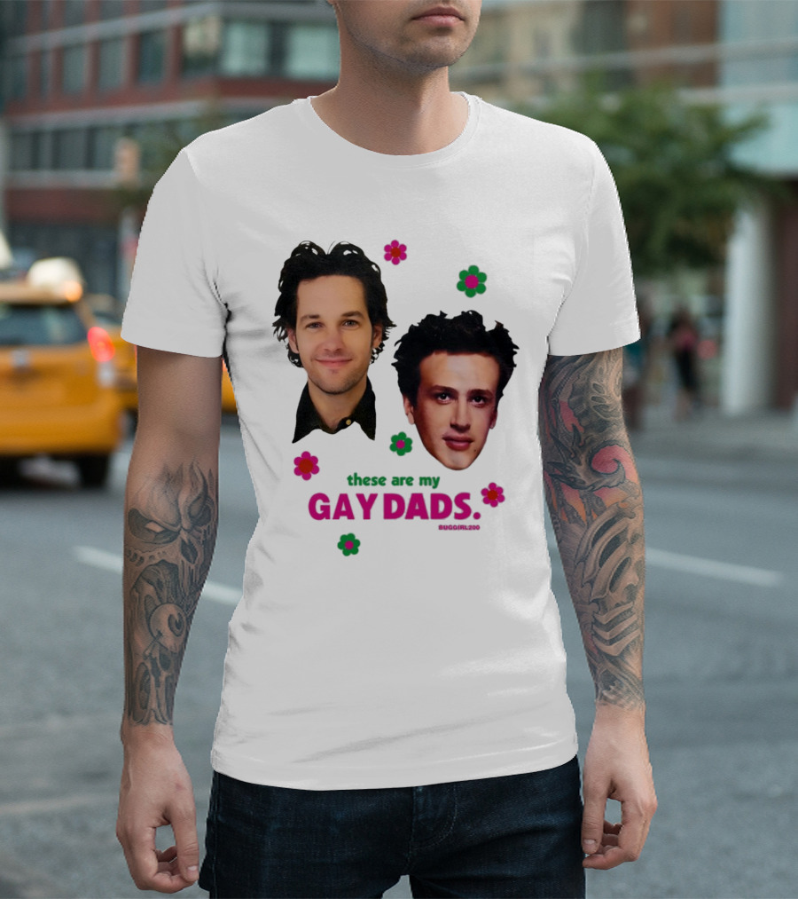 These Are My Gay Dads Flowers Nuggclub 420 T-Shirt
