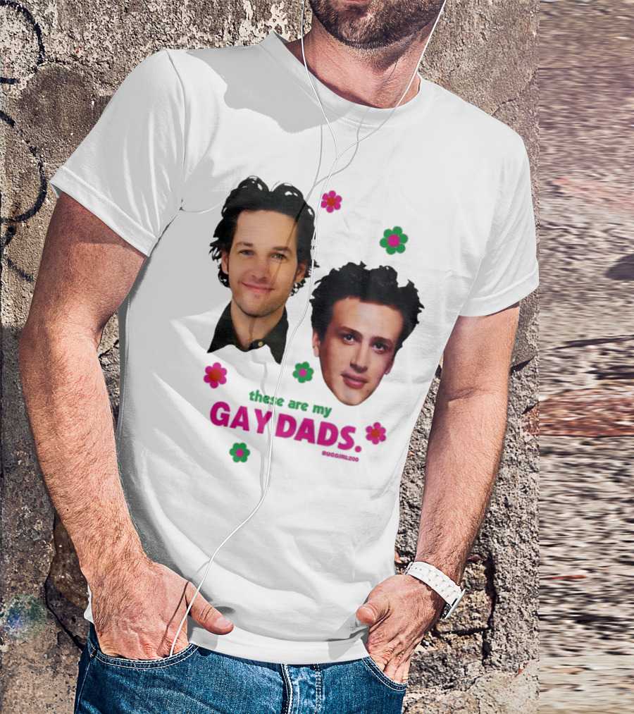 These Are My Gay Dads Flowers Nuggclub 420 T-Shirt