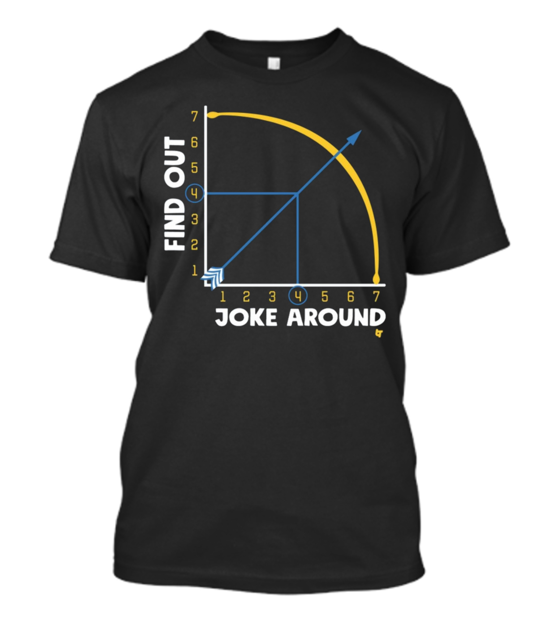 Find Out Joke Around Graph Comedy Chart T-Shirt
