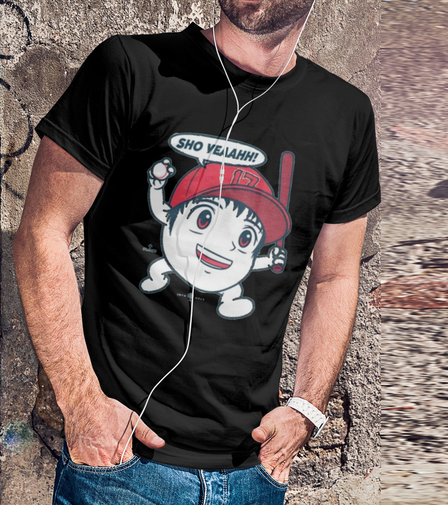 Sho Yeaahh Baseball Character 17 Red Cap Batting Pose T-Shirt