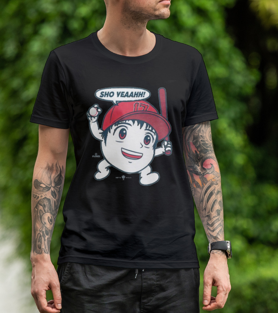 Sho Yeaahh Baseball Character 17 Red Cap Batting Pose T-Shirt