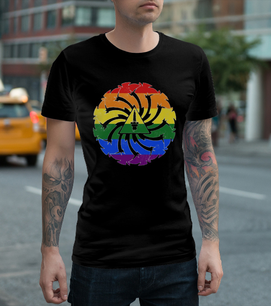 Soundgarden Spiral Pride Logo Rainbow Colors T-Shirt