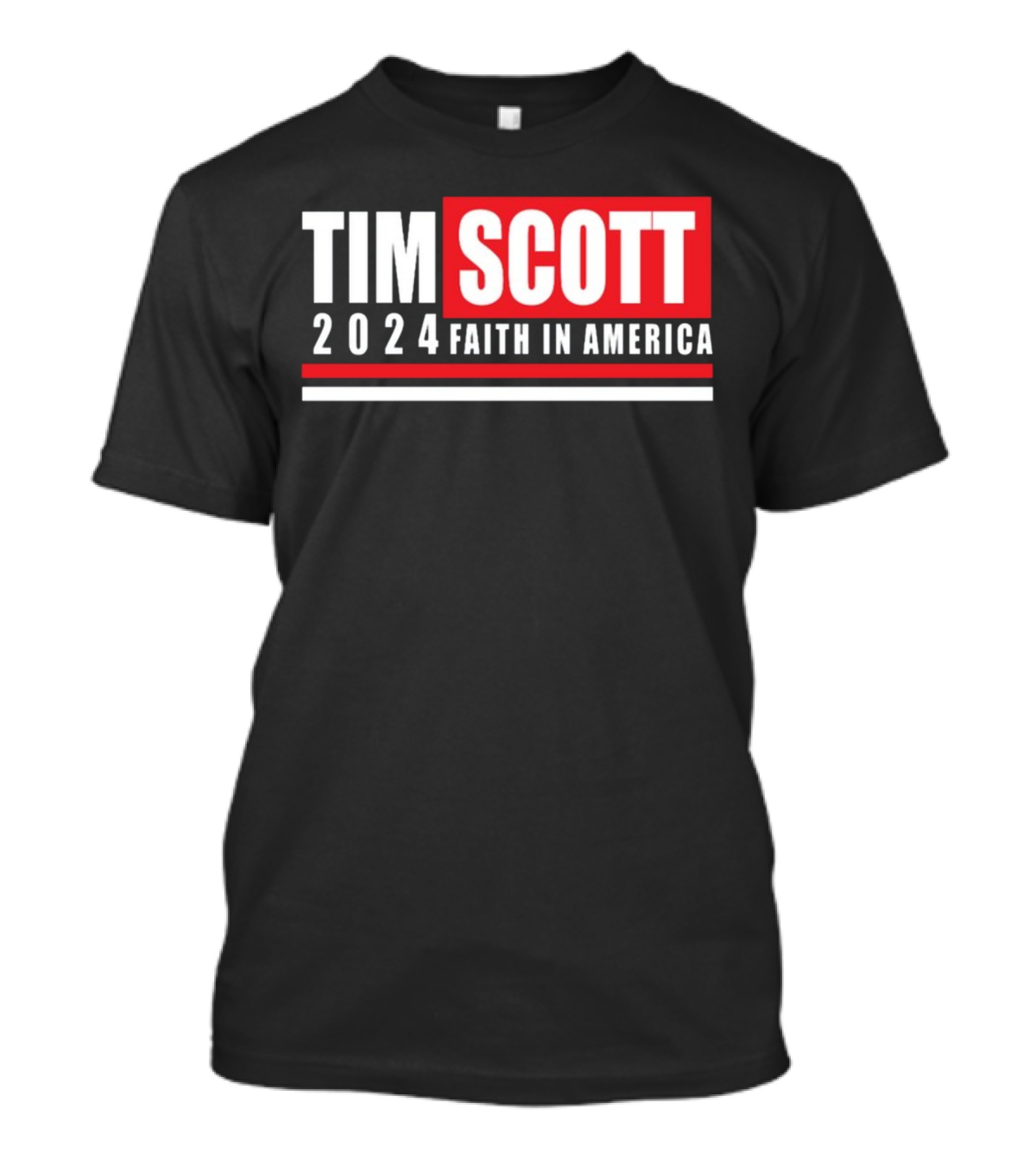 Tim Scott 2024 Faith In America Political Campaign T-Shirt