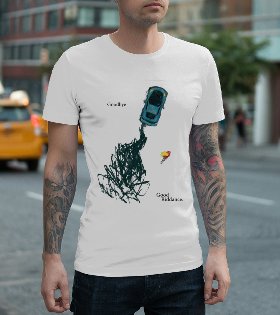 Goodbye Good Riddance Burnout Car Flame Green Day T-Shirt
