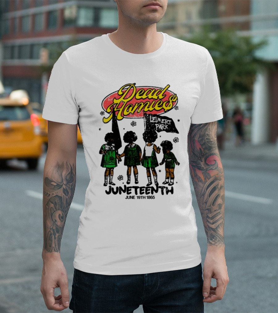 Dead Homies Leimert Park Juneteenth June 19th 1865 T-Shirt