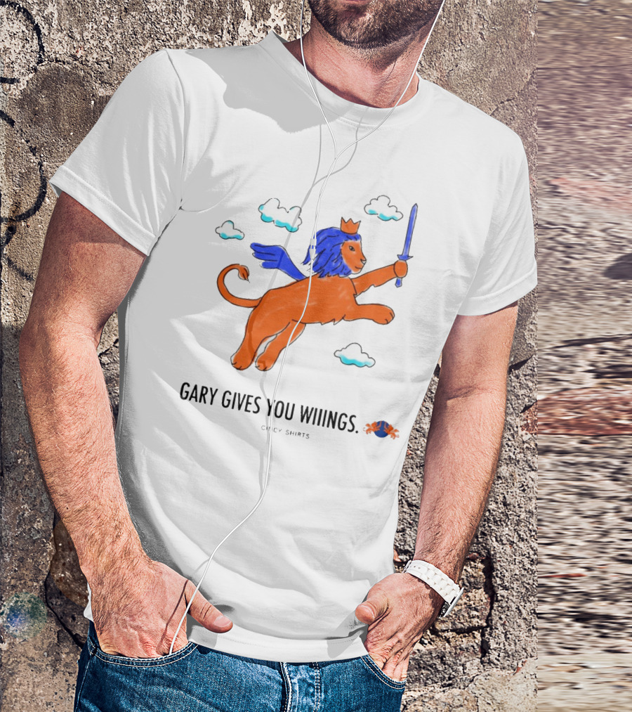Gary Gives You Wings Flying Lion Sword Clouds Cincy T-Shirt