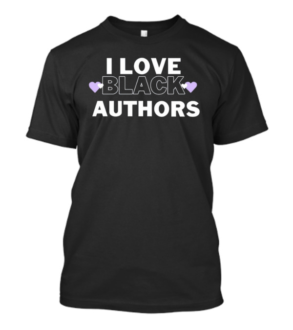 I Love Black Authors Purple Heart T-Shirt